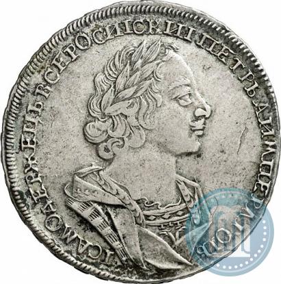 Фото 1 рубль 1724 года  "Портрет в античных доспехах"