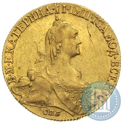 Фото 10 рублей 1770 года СПБ 