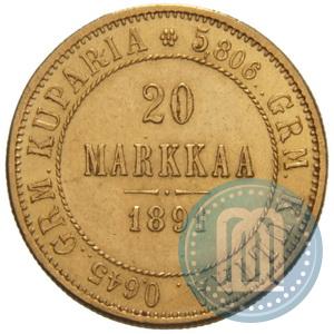Picture 20 markkaa 1891 year L 