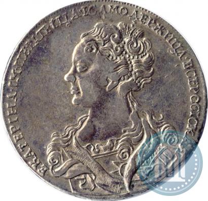 Фото 1 рубль 1726 года  "Московский тип, портрет влево"