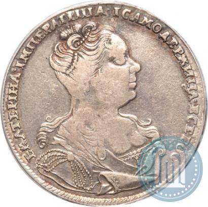 Picture 1 rouble 1727 year  "Moscow type, portrait turned to the right"
