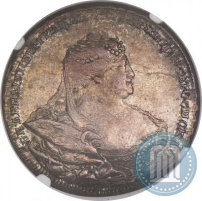 Picture 1 rouble 1737 year  "Moscow type"