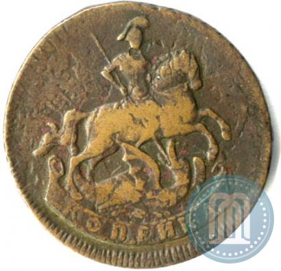 Picture 1 kopeck 1758 year  