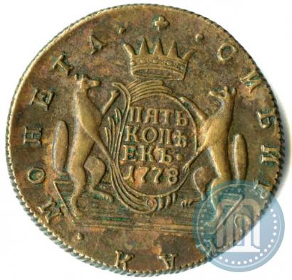 Фото 5 копеек 1778 года КМ 