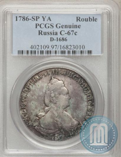 Picture 1 rouble 1786 year СПБ-ЯА 
