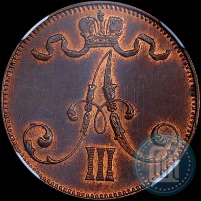 Picture 5 pennia 1889 year  