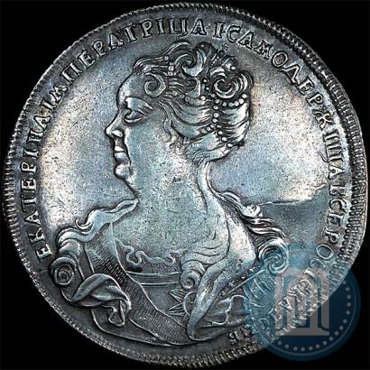 Picture 1 rouble 1725 year СПБ "Petersburg type, portrait turned to the left"