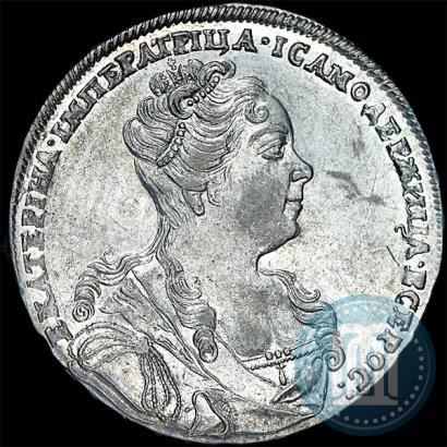 Picture 1 rouble 1726 year  "Moscow type, portrait turned to the right"