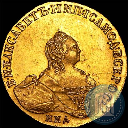 Фото 10 рублей 1758 года ММД 