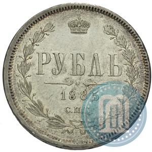 Фото 1 рубль 1885 года СПБ-АГ 