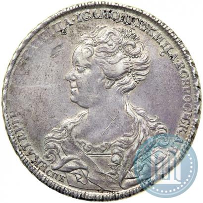 Picture 1 rouble 1725 year СПБ "Petersburg type, portrait turned to the left"