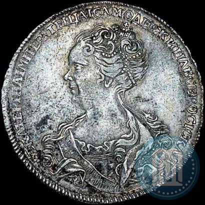Picture 1 rouble 1725 year  "Petersburg type, portrait turned to the left"