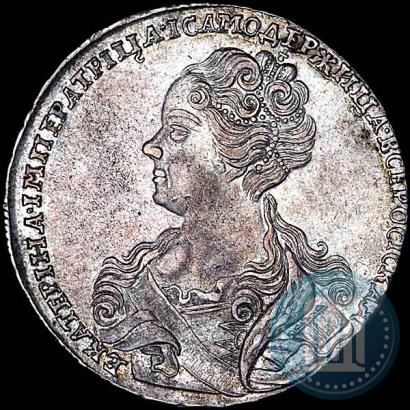 Picture 1 rouble 1726 year  "Moscow type, portrait turned to the left"