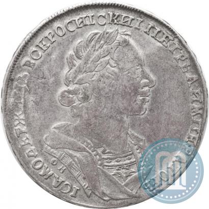 Фото 1 рубль 1724 года OK "Портрет в античных доспехах"