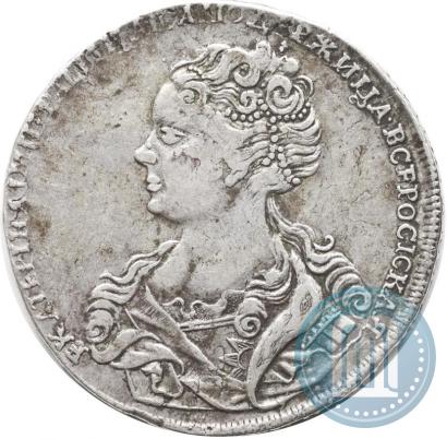 Фото 1 рубль 1726 года  "Московский тип, портрет влево"