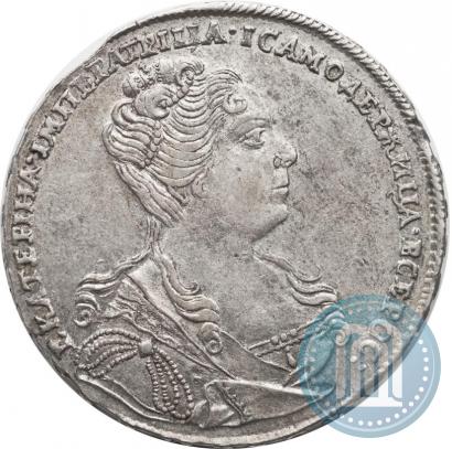 Picture 1 rouble 1727 year  "Moscow type, portrait turned to the right"
