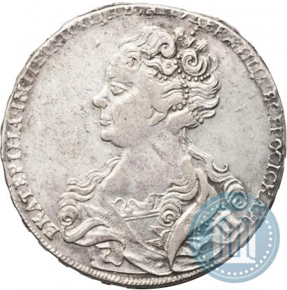 Фото 1 рубль 1726 года  "Московский тип, портрет влево"