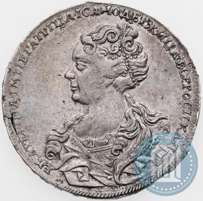 Фото 1 рубль 1726 года  "Московский тип, портрет влево"