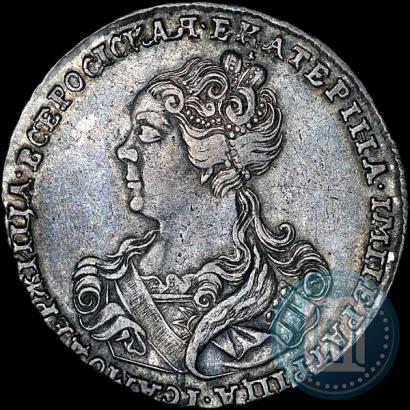 Фото Полтина 1726 года  "Московский тип, портрет влево"