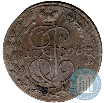 Picture 5 kopecks 1796 year ЕМ "Paul's restrike"