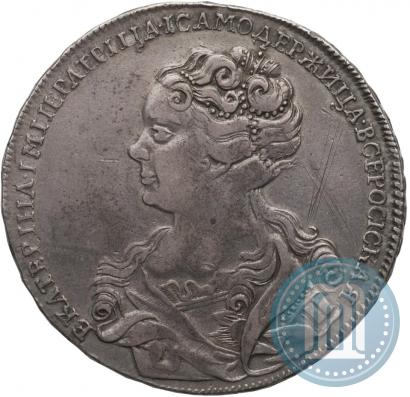Фото 1 рубль 1726 года  "Московский тип, портрет влево"