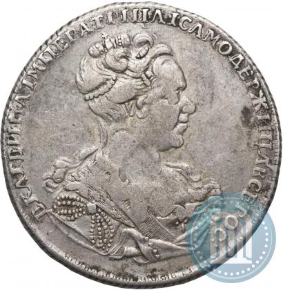 Фото 1 рубль 1727 года СПБ "Высокая прическа"