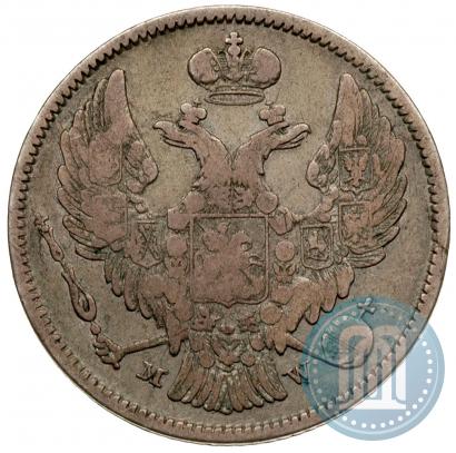 Фото 30 копеек - 2 злотых 1834 года MW 
