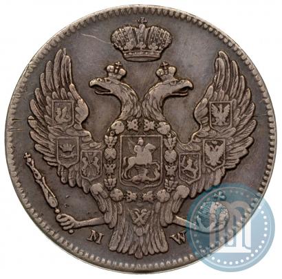Фото 30 копеек - 2 злотых 1839 года MW 
