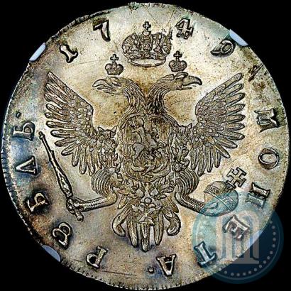Фото 1 рубль 1749 года СПБ 