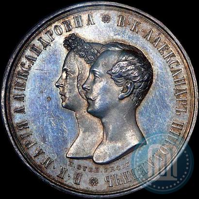 Picture Medal 1841 year H. GUBE. FECIT "In the memory of the wedding of the crown prince"