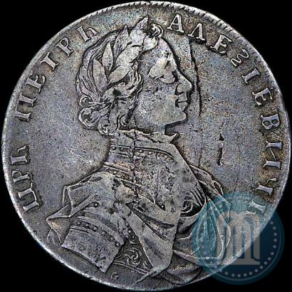 Фото 1 рубль 1712 года  "Портрет работы С. Гуэна"
