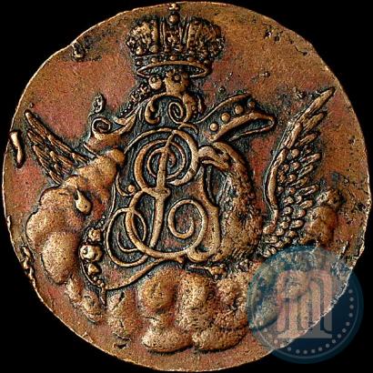 Picture 1 kopeck 1756 year  