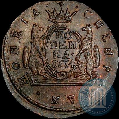 Picture 1 kopeck 1774 year КМ 