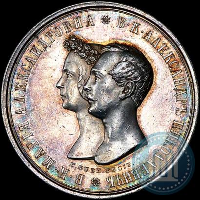 Picture Medal 1841 year H. GUBE. FECIT "In the memory of the wedding of the crown prince"