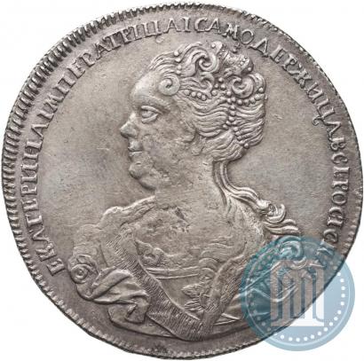 Фото 1 рубль 1725 года СПБ "Петербургский тип, портрет влево"
