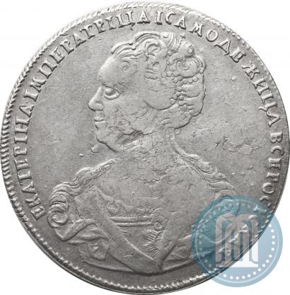 Фото 1 рубль 1725 года СПБ "Петербургский тип, портрет влево"