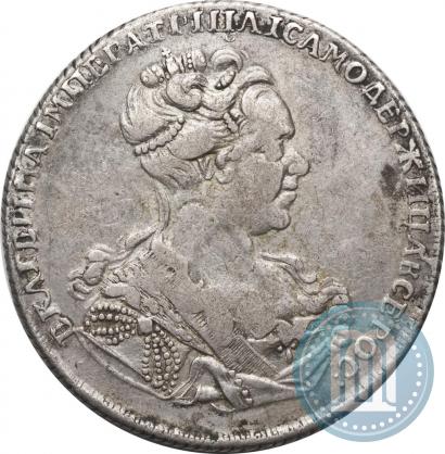 Фото 1 рубль 1727 года СПБ "Высокая прическа"