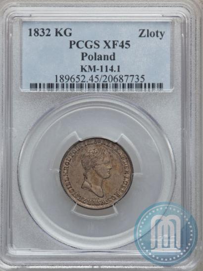 Picture 1 złoty 1832 year KG 