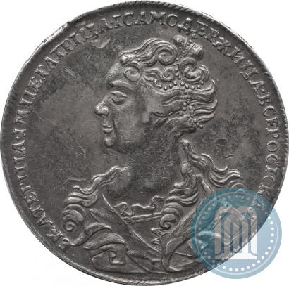 Фото 1 рубль 1726 года  "Московский тип, портрет влево"