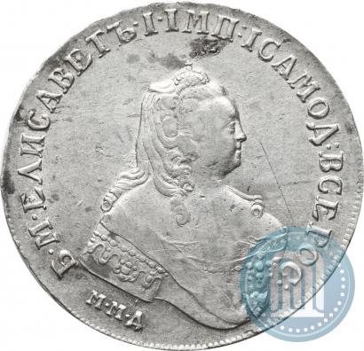 Фото 1 рубль 1754 года ММД-МБ 