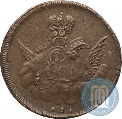 Фото 1 копейка 1755 года ММД 