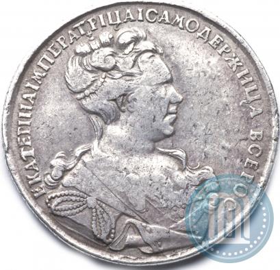 Picture 1 rouble 1727 year СПБ "High haircut"