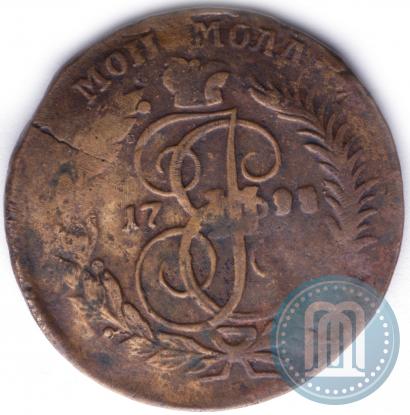 Фото 2 копейки 1795 года ММ 