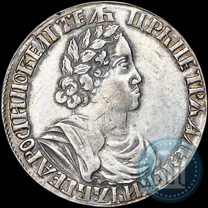 Picture Poltina 1702 year  "Without ribbons near the wreath"