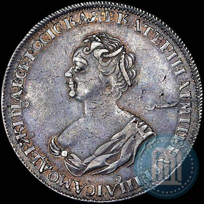 Фото 1 рубль 1725 года  "Траурный"
