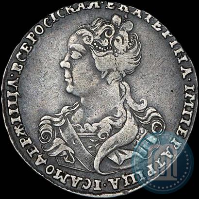 Picture Poltina 1726 year  "Moscow type, portrait turned to the left"