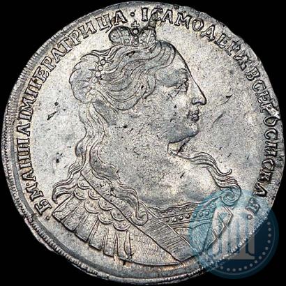 Фото 1 рубль 1734 года  "Тип 1735 года"