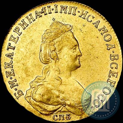 Фото 5 рублей 1786 года СПБ 