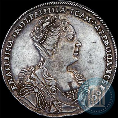 Picture 1 rouble 1726 year  "Moscow type, portrait turned to the right"