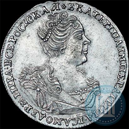 Picture Poltina 1727 year  "Moscow type, portrait turned to the right"